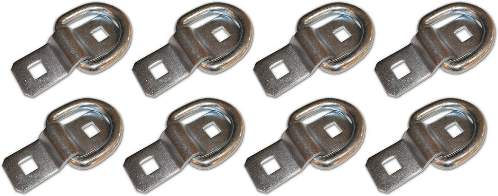 8 - 3/8" Stainless Steel D Ring Rope Chain Tie Downs Car Truck ATV Snowmobile (SS15-LOTOF8)