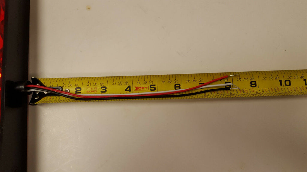 TWO 15" Low Pro Red LED Stop Turn Tail Light RV Trailer Truck & Chrome Bezel USA (T10-rr00-1 + T10-0c00-1LOTOF2)