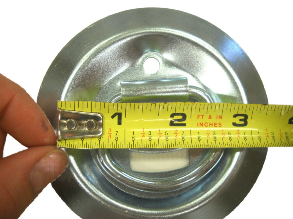 6 - 4" Round Surface Mount D Ring Loop Rope Chain Tie Down Trailer 800#  (RR08-LOTOF6)