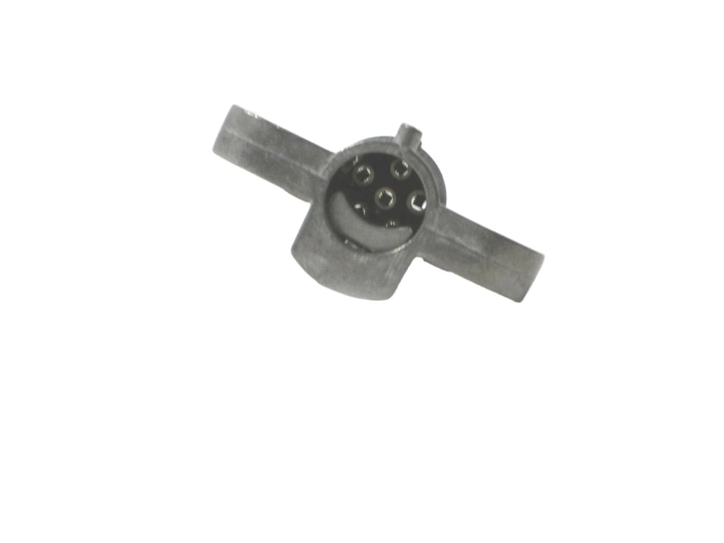 6 Way Round Pin Trailer Plug Cord End Zinc Plated Horse (R6TD)