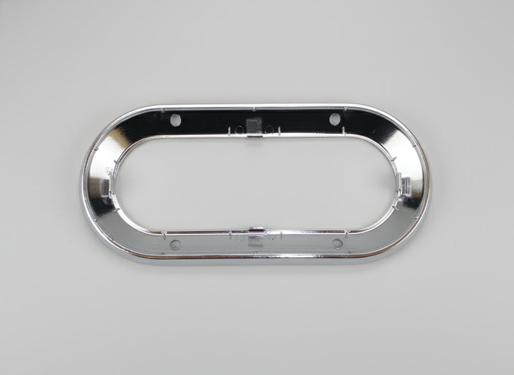 Chrome Bezel Trim Ring 6" Oval Surface LED Light J-65 (J-65-BZ-C)