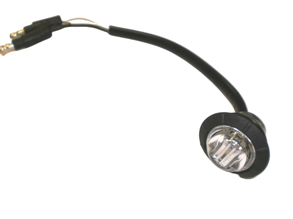 24 x  Maxxima 3/4" Mini White Clear 3 LED light License Bullet courtesy Step  (M09300WCL-LOTOF24)