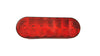 ONE - 6" LED Light Oval Stop Turn Tail Red Red 7 Diode Grommet Trailer Truck RV (J-67-R-LOTOF1)