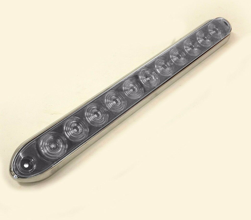15" Tec Niq Red 3 ID Bar Reverse white light Truck Trailer RV w/Chrome Bezel USA (T12-RW00-1 + T10-0C00-1)