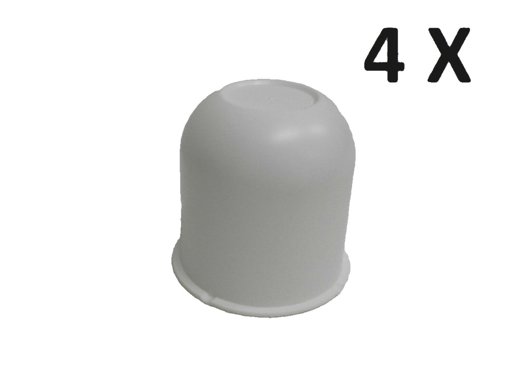 4 - White Hub Center Cap 3.125 Trailer Camper Travel Truck Cover Rim Hubcap (MD9004W-LOTOF4)