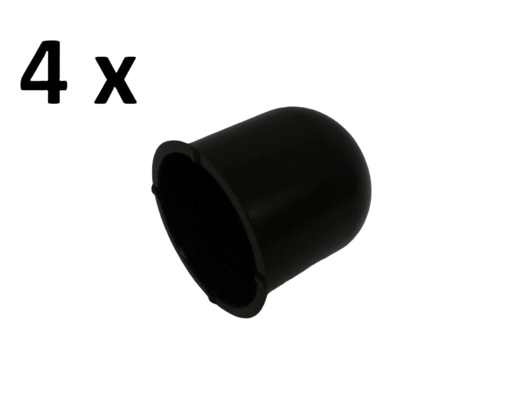 4 - Black Hub Center Cap 3" Trailer Camper Travel Truck Cover Rim Hubcap (MD9004BLK-LOTOF4)