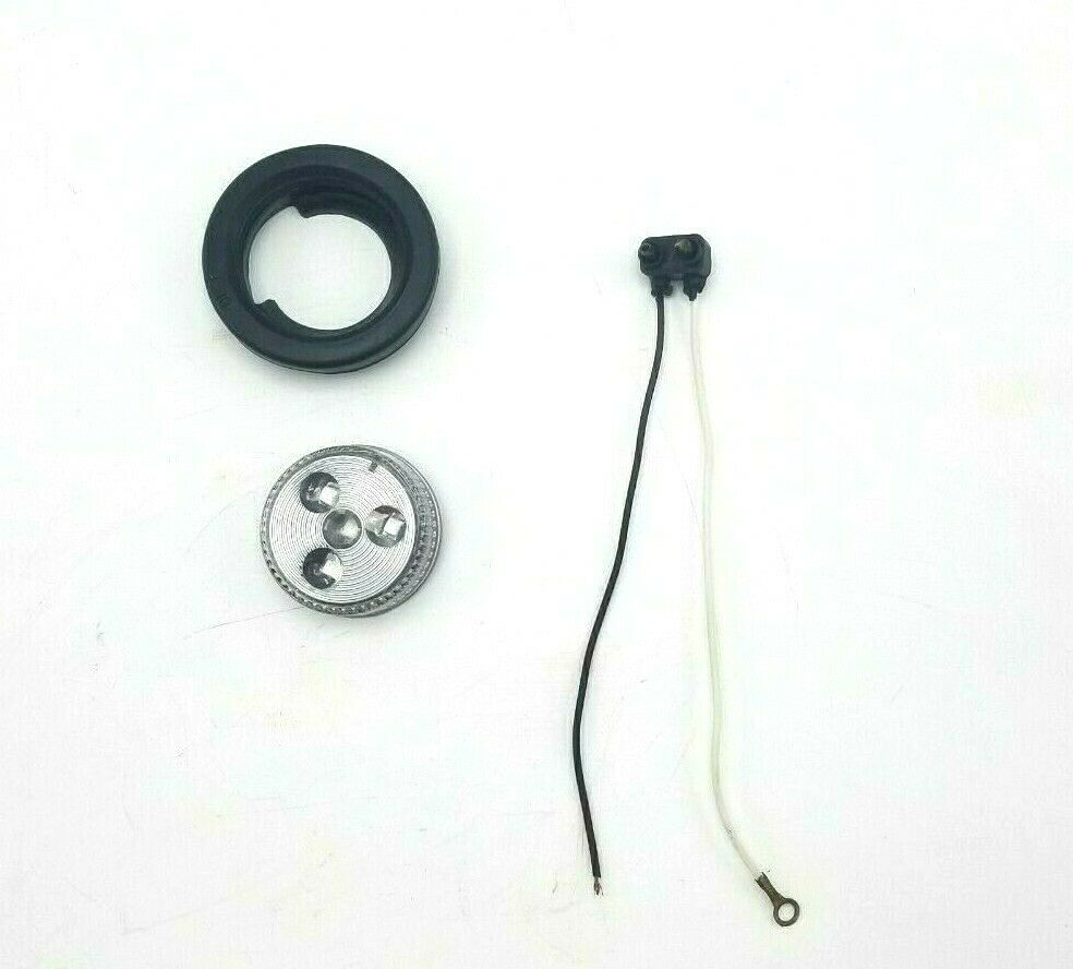 2" Amber/Clear Round Sealed Clearance Marker Light 4 LEDGrommet Mount Trailer RV (J-15-AKC)