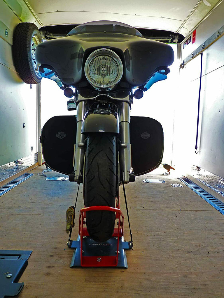 Lock N Load Deluxe Motorcycle Wheel Chock BK100 Black/Orange One Size Fits All (BK-100)