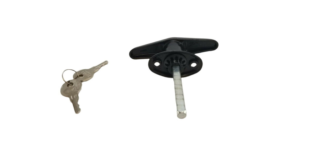 Bauer Rivet Mount Clockwise Locking T Handle 1 3/4" Shaft T-303 Trailer Hatch (HT303B)
