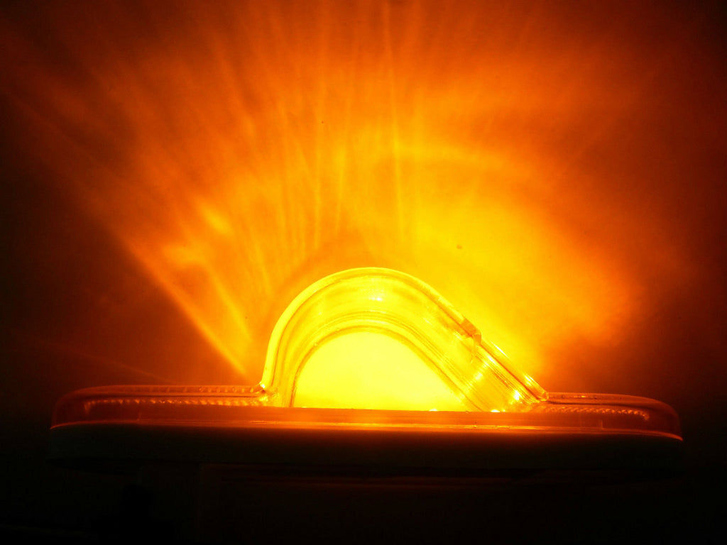 6" Amber LED Mid Ship Lights Multi Function Park Turn Marker Trailer Truck Semi  (J-64-AK)