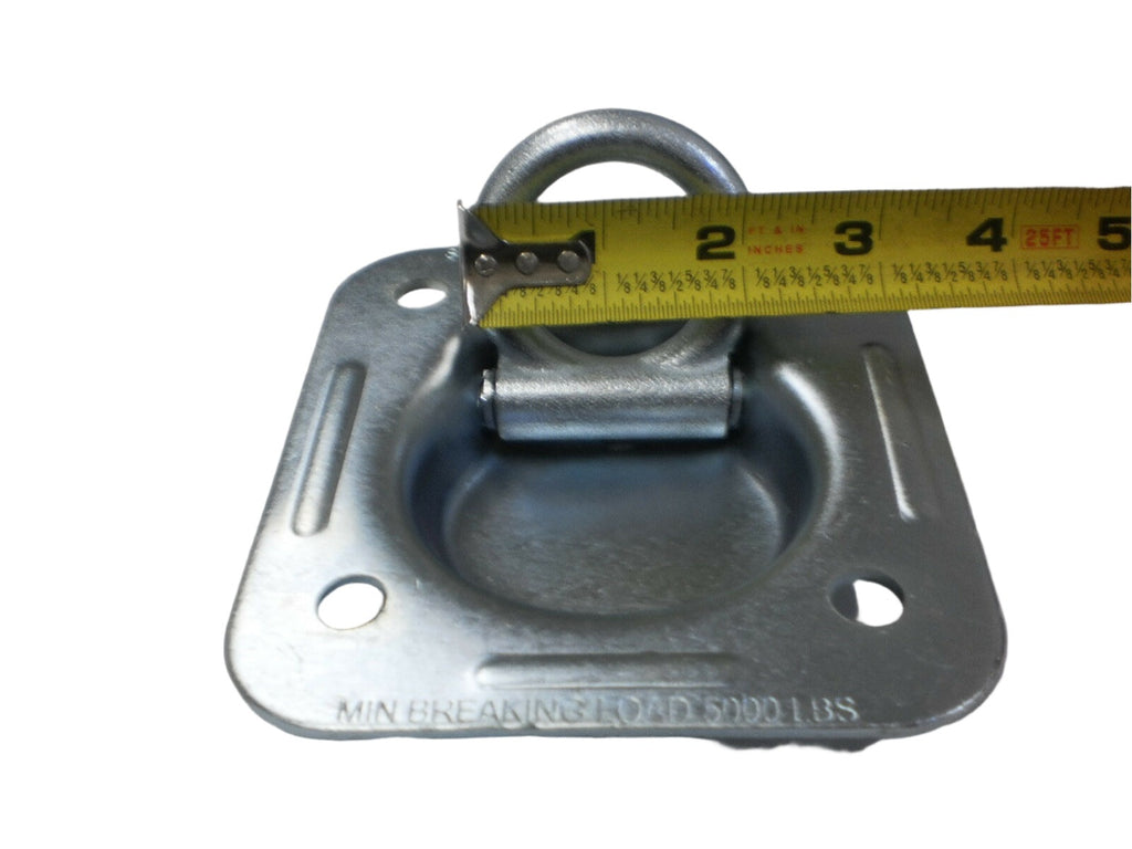 6 - 1/2" Thick Recessed 5000# D Ring Kits w/ Backing Plates & Bolts Car Trailer (RR5K-LOTOF6)