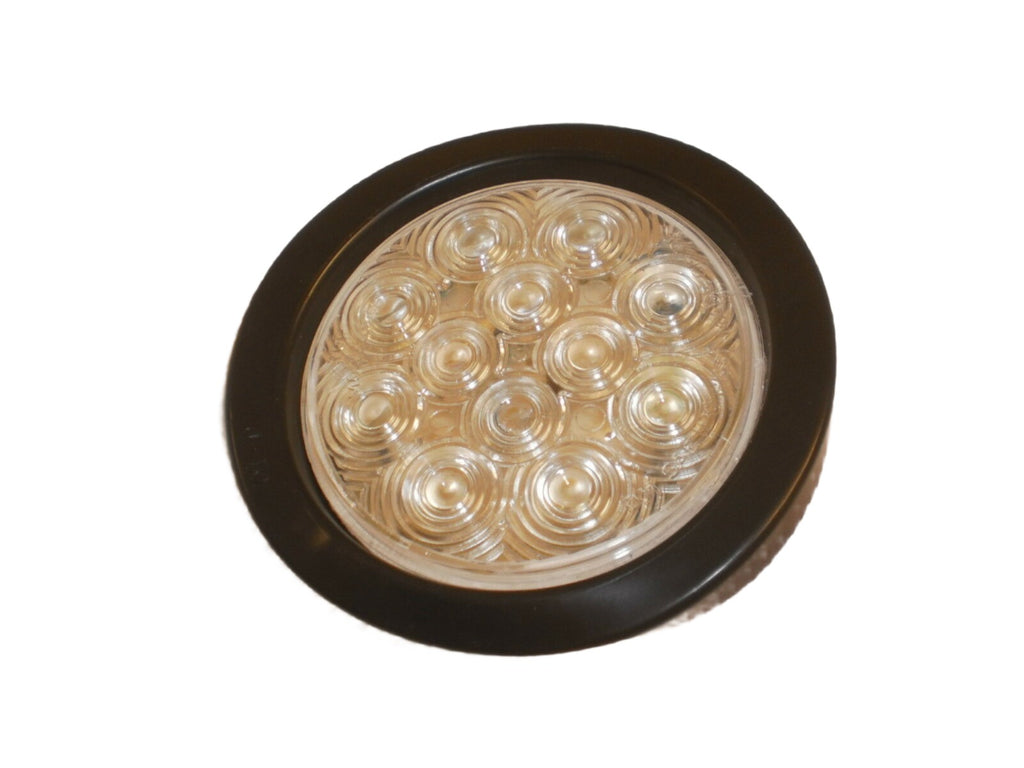 4" Round White LED Back Up Tail Marker Light DOT solar Reverse (J-4412-CK)