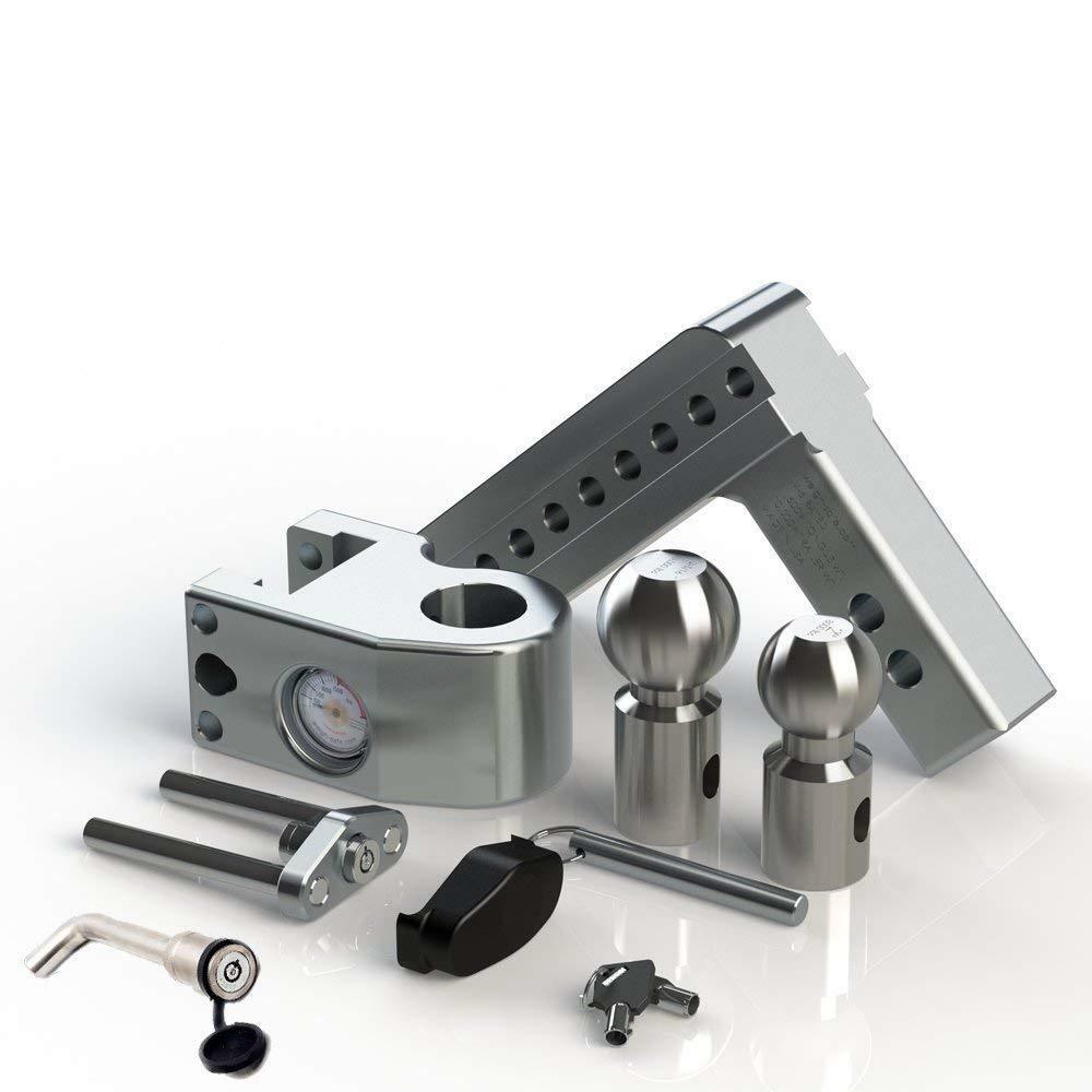 Weigh Safe 2" Locking Hitch Pin & Ball Keyed Alike Mount 8" Drop 10k Rated (WS8-2-KA)