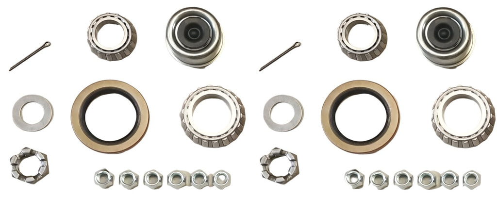 7000# Build Your Own trailer Axle Kit w/8 x 6.5 Lug Hubs FLANGED Round Spindle (BYOAK-42FZ-H865-RO)