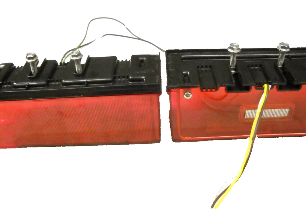 2- Red New Style LED Low Profile Boat ATV Trailer TailLight Snowmobile Brake 3x8 (J-75 + J-75L)