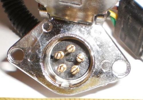 Trailer Plug Adapter 4 Flat Truck End to 5 Round Trailer End Wire Camper Lights (F45R)