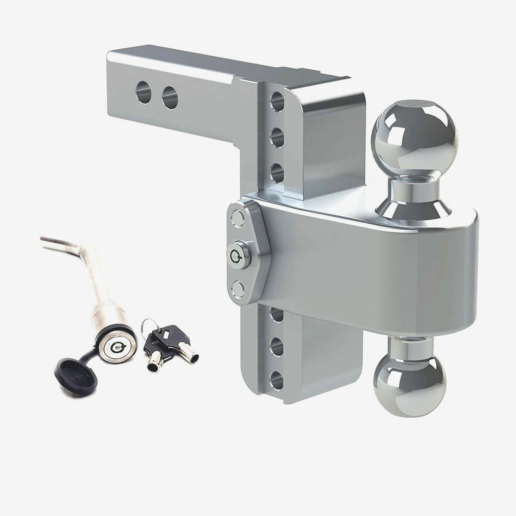 Weigh Safe Aluminum 180 Ball Mount fits 2" Receiver 6" Drop 7" Rise 10k Rated (LTB6-2-KA)