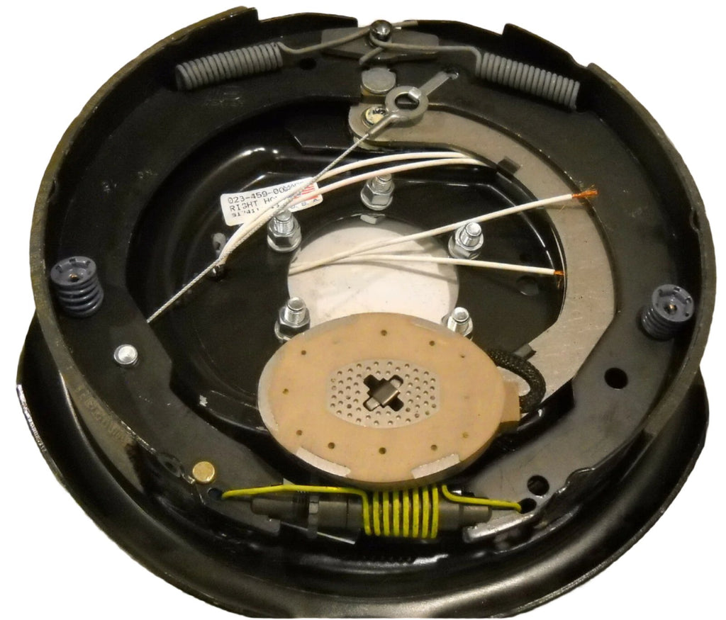 Four - DEXTER Electric Brake Nev-R-Adjust 12" inch Backing Plate (23-458-459-2X)