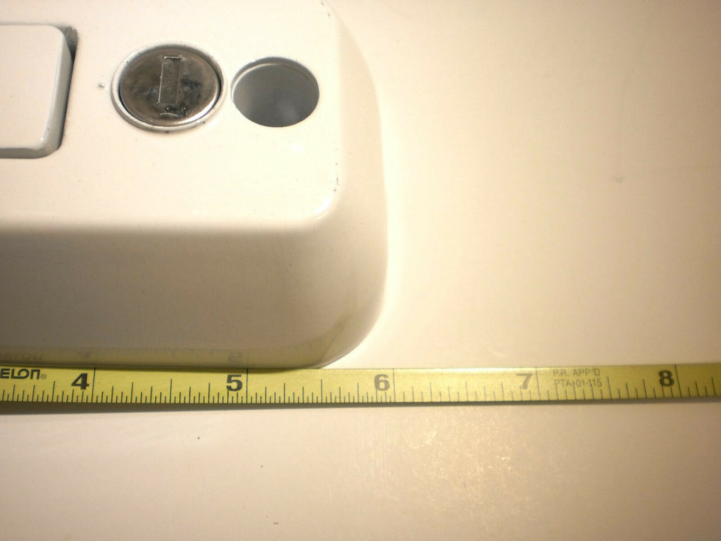 White Locking Cargo Trailer Cambar Door Auto Latching Vise Lock Cam Bar Handle (CBL-W-KIT)