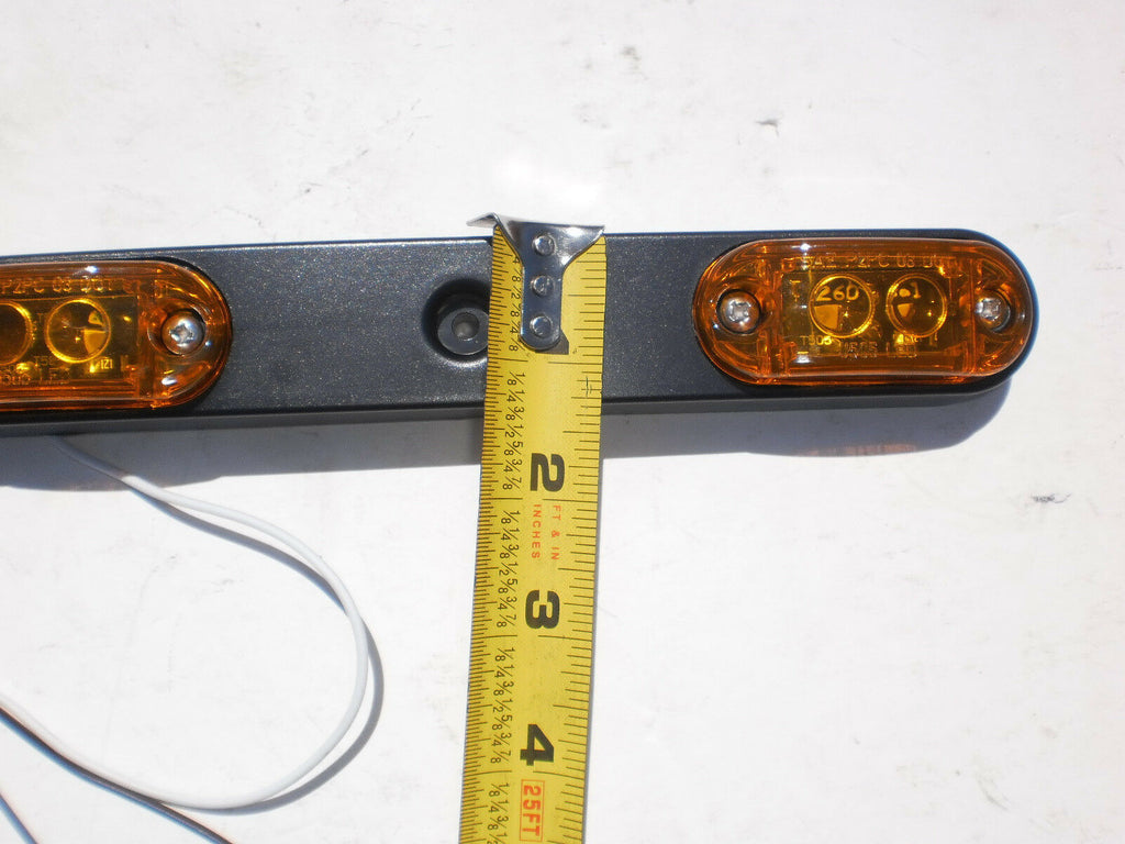 1 - LED 3 Light ID Bar Amber 1 x 2.5 Oval Trailer Truck Flatbed RV Bright Cargo (J-555-A)