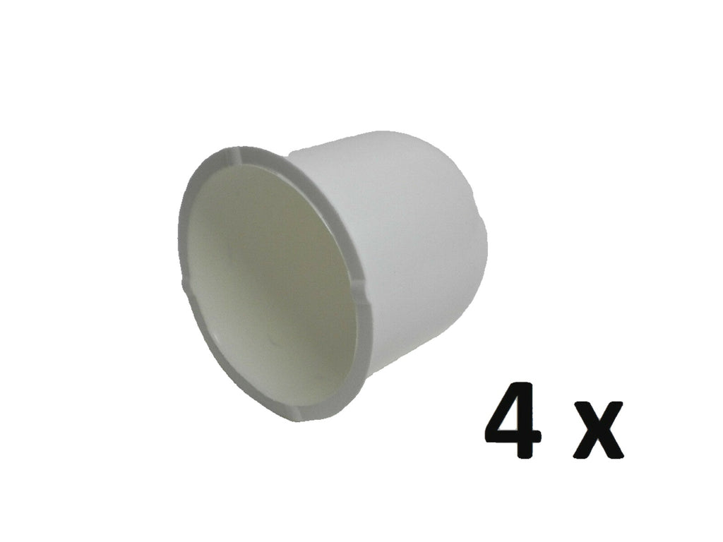 4 - White Hub Center Cap 3.125 Trailer Camper Travel Truck Cover Rim Hubcap (MD9004W-LOTOF4)