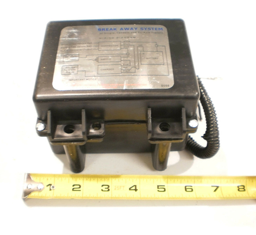 Trailer Breakaway Battery Brake Kit 12V Charger & Switch Electric Break Away (J-BRTK)