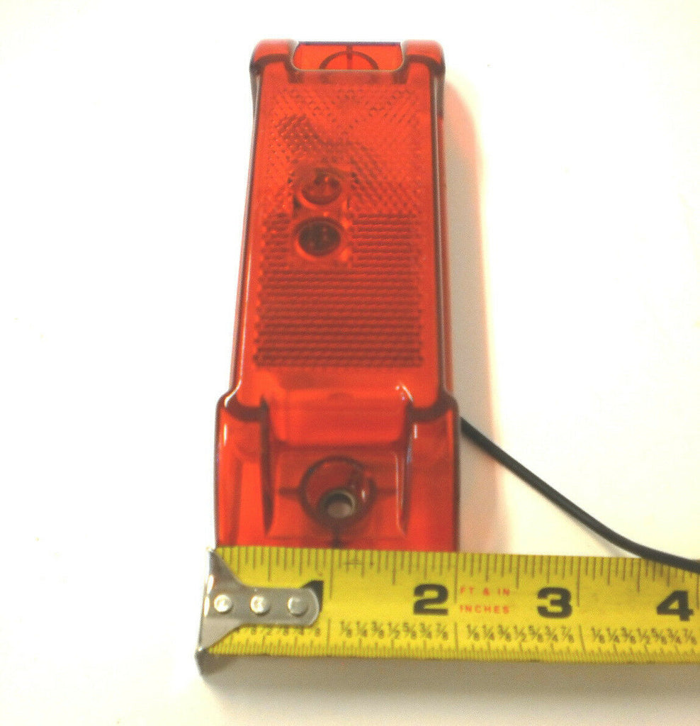 TWO- LED Marker Clearance Light, Large 2 x 6 RED reflective J485 Trailer Truck (J-485-R-LOTOF2)
