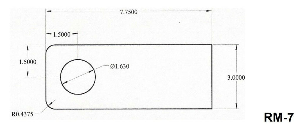 3 - Rectangle Weld On Steel Ramp Gate Holder Heavy Duty Equipment Trailer Hinge (RM-7-LOTOF3)