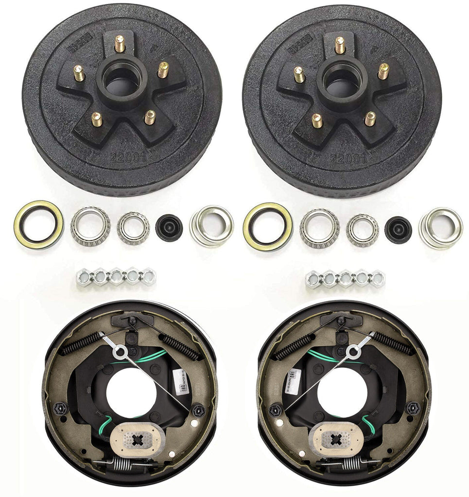 Basic Kit 5x5 Drum 3500# 10" Self Adjusting Backing Plate Right & Left Trailer (94550-B-FSA-IMP)