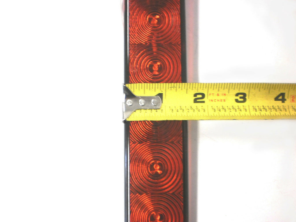 TWO 15" inch Slimline LED Stop Turn Tail Lights LED Red Red Flatbed Trailer RV  (J-535-R-LOT2)