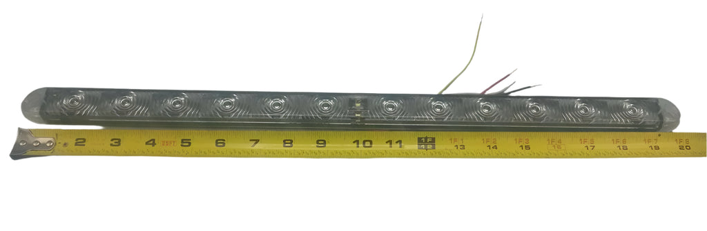 TecNiq 20" Slimline Red/Clear Stop Turn Tail light. Truck. Trailer. Light. LED. (T16-RCW0-1)