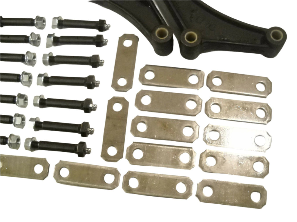 Greaseable Tri Axle Trailer Spring Suspension Rebuild Kit Camper Repair Wet Bolt (SRK-3A-WB-LE)