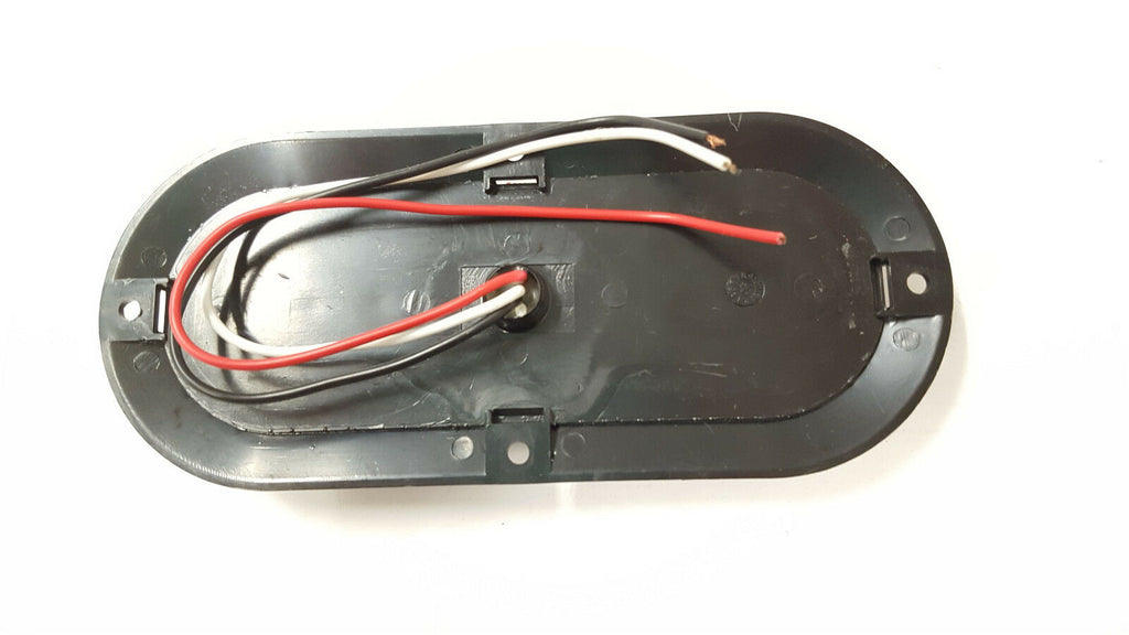 2 TWO - 6” Oval Red Flange Surface Mount Stop Turn Tail 10 LED  Trailer Light (J-66-FR-LOTOF2)