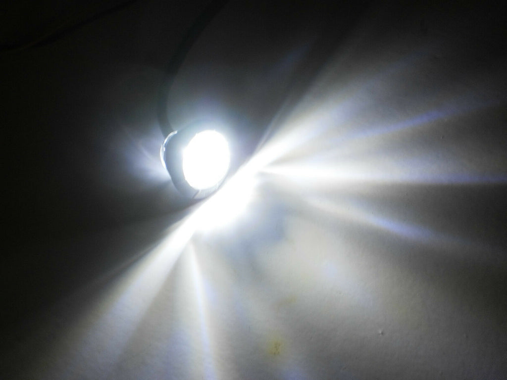 2-Maxxima 3/4 Mini White Clear LED Bullet License Light (M09300WCL-LOTOF2)