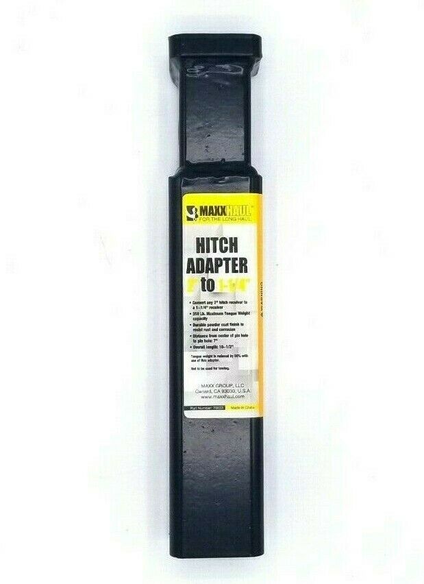 Hitch Adapter Converter 2" to 1-1/4" Receiver Tube Carrier Trailer Bike (MT70033)