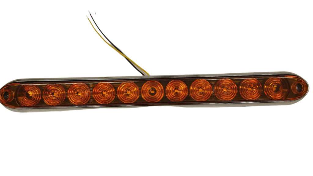 ONE TecNiq 15" Dual Function LED Amber Lights With Amber Lens and Chrome Bezel (T10-AA00-1 + T10-0C00-1)