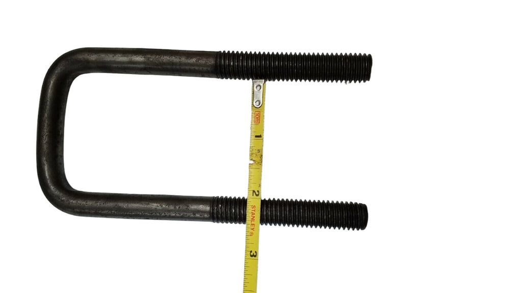 2-1/8 x 5-3/8" Square U Bolt Kit with Plates Trailer Boat Axles 1/2" 2 x 2 Tube (UBK-2000-SQ)