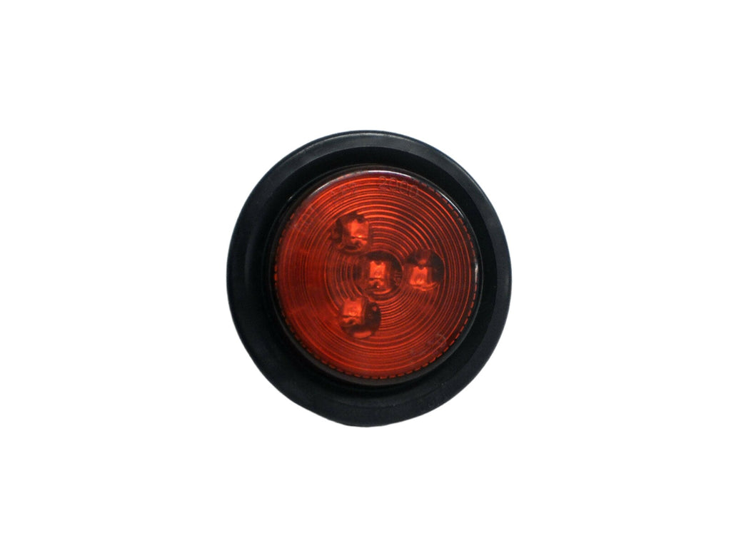 2.5" Red Round Sealed Lamp Clearance Marker Light 4 LED Grommet Mount 2 1/2 (J-25-RK)