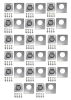 14 - D Ring KIT 5000# recessed W/Back Plate & Bolts Trailer Truck Car Tie Down (RR5K-LOTOF14)