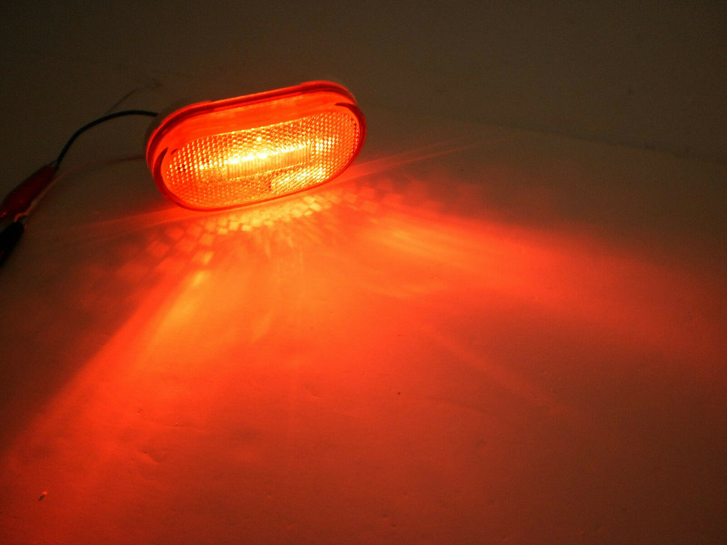 2" x 4" Red 6 LED Oval Oblong Marker Clearance Light Trailer RV Camper  (MCL-31RB)