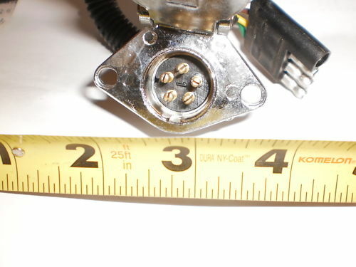 Trailer Plug Adapter 4 Flat Truck End to 5 Round Trailer End Wire Camper Lights (F45R)