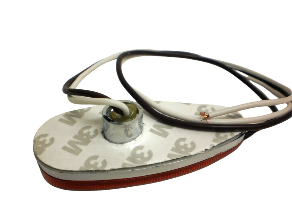 Red LED Teardrop Marker Light Chrome Cab Roof Marker Clearance Light (J-315-R)