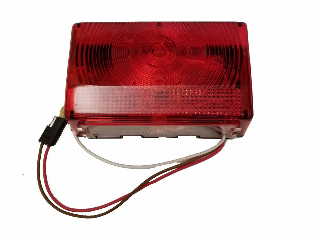 Trailer Stop Turn Tail Light – Street Side (Left) – Jammy J-70-L Box Style Red Lamp w/ License Window