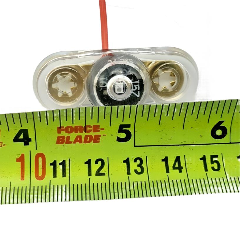 PC Rated Micro LED Trailer Side Marker RED Clear Light  (J-57-RCS)