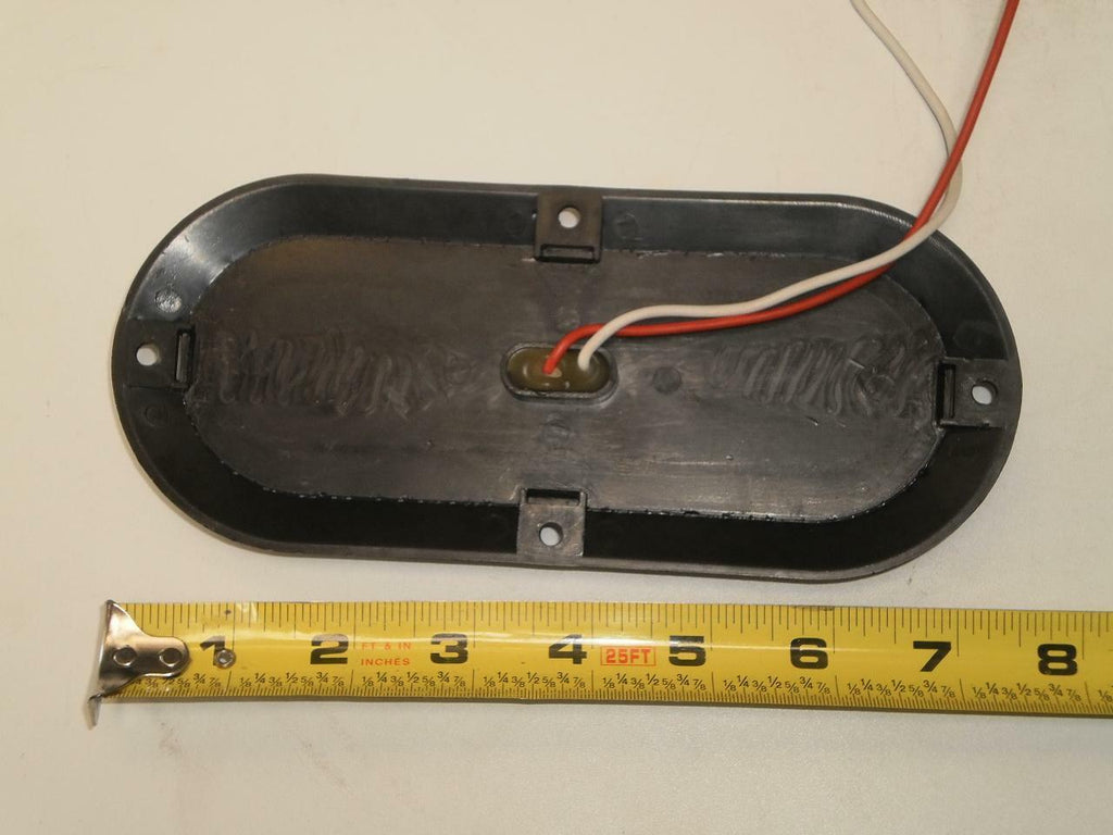 TWO 6" Oval LED Clear White Back Up Light Surface Mount Trailer Truck RV  (J-66-FC-LOTOF2)