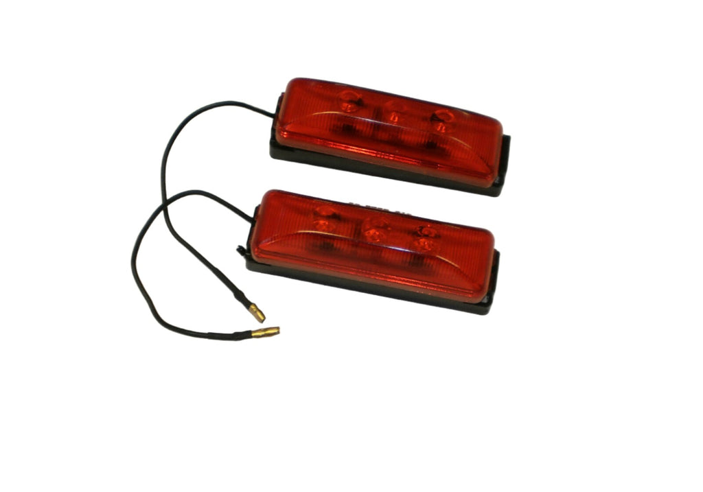 2- 1 x 4 Inch Red LED Clearance Light Kit Trailer Truck (J-5765-RK-LOT2)