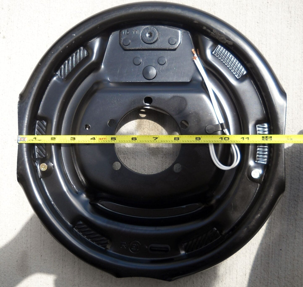 Two Pair (4) 12"x 2" Electric Trailer Axle Backing Plates Complete Brakes Left & Rt RV  (12RVEB-2P)