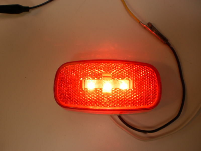 2 - Jammy Trailer ATV Marker Clearance Lights 4" x 2"  LED J-625/626  Red Red (J-625-R X 2)
