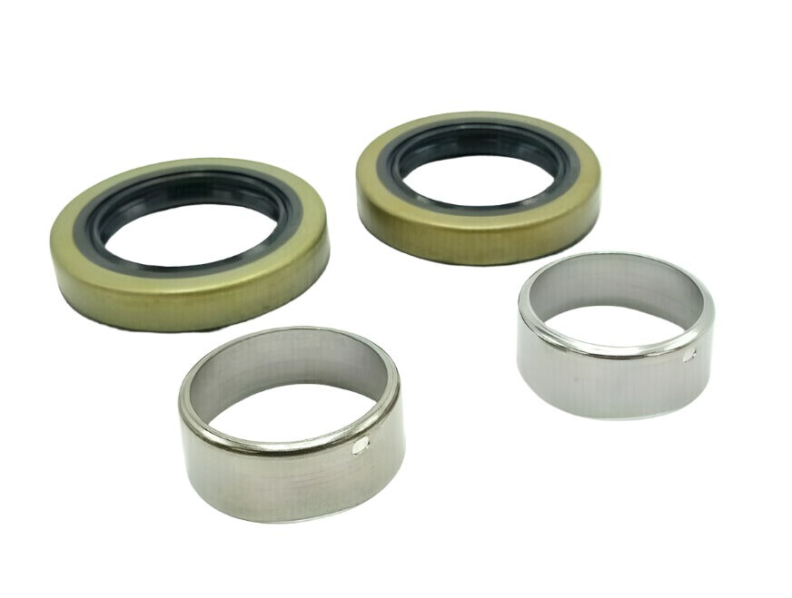 2 x UFP VAULT Grease Seal 2.56x1.68 & SS Wear Sleeve Boat Trailer Wheel Hub Axle (2X32123+2X33517U)