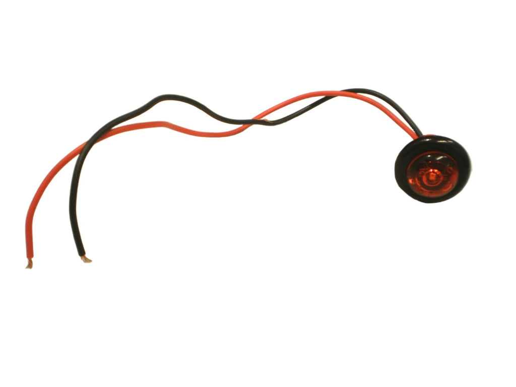 25-  3/4" Red LED Clearance Side Marker Bullet Trailer Truck Light PC Fire Eye (J-51-R-L25)